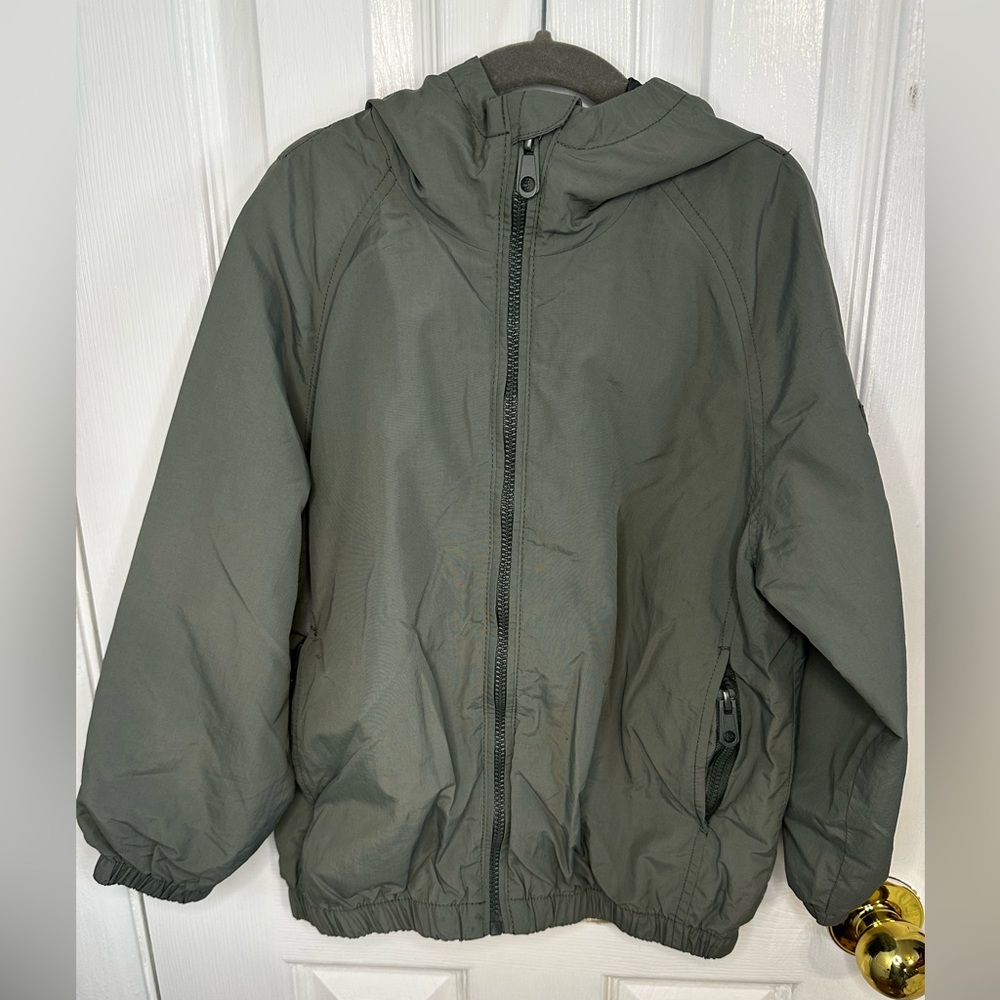 Zara Size: 7 Kids Windbreaker Green Jacket
